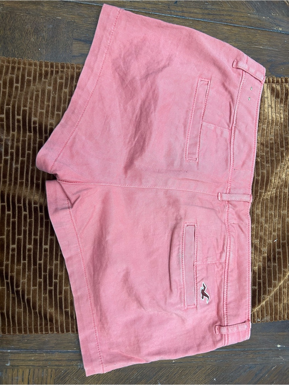 Hollister Pink Cotton Blend Low-Rise Shorts - Picture 2 of 2